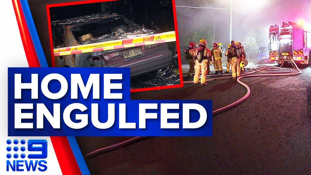 Sydney home ravaged by fire overnight | 9 News Australia - YouTube