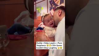 Dad+Baby Laughs = Pure Happiness Little Queen Couldn’t Stop Laughing #BabyGirl#CuteBaby #DaddyLove