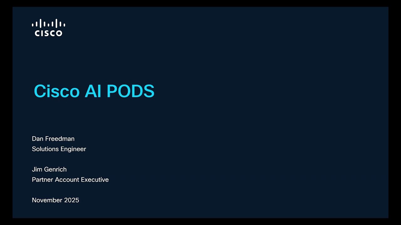 Introduction to Cisco AI PODS
