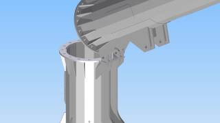 Bottom hinged communication pole