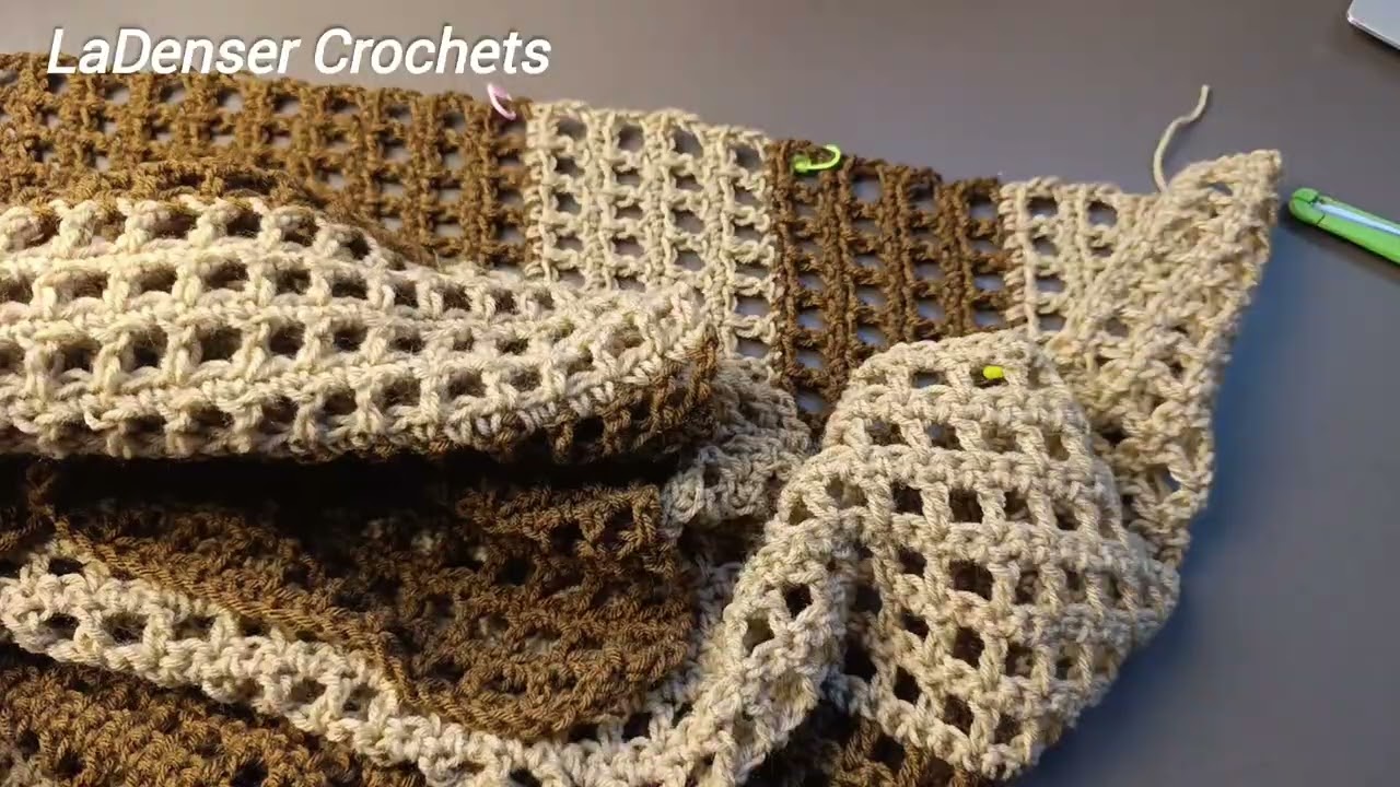 Как связать крючком струящееся кимоно из сетчатой ​​ткани | Урок для начинающих