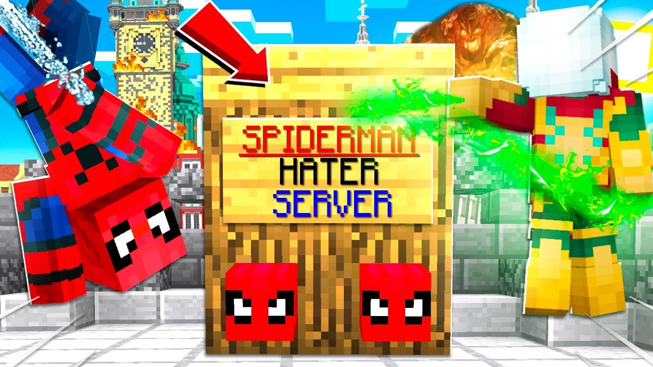 I Fought Mysterio on the SPIDER-MAN HATER SERVER in Minecraft!
