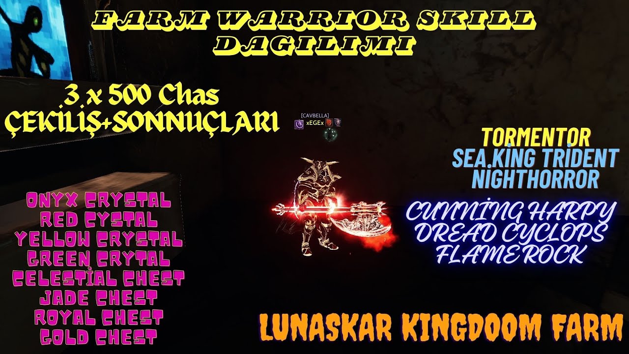 RİSE ONLİNE ! WARRİOR FARM ! WARRİOR SKİLL DAGILIMI ! ÇEKİLİŞ ! HADDAR - LUNASKAR FARM! 