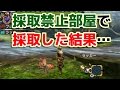 【MH】モンハンの採取禁止部屋で採取した結果【モンハン】