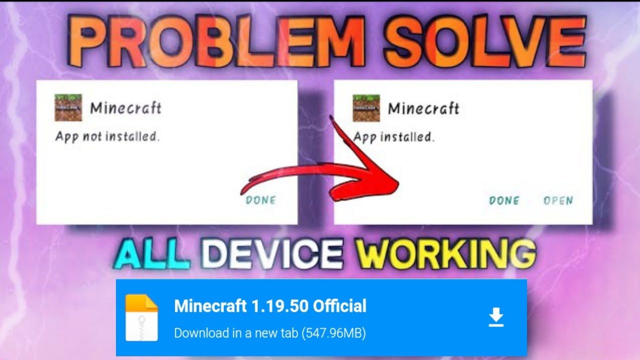 How To Fix App Not Installed Problem Minecraft | Minecraft Not ...