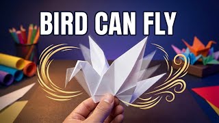 Easy Origami tutorial : how to make a bird moves its wings DIY