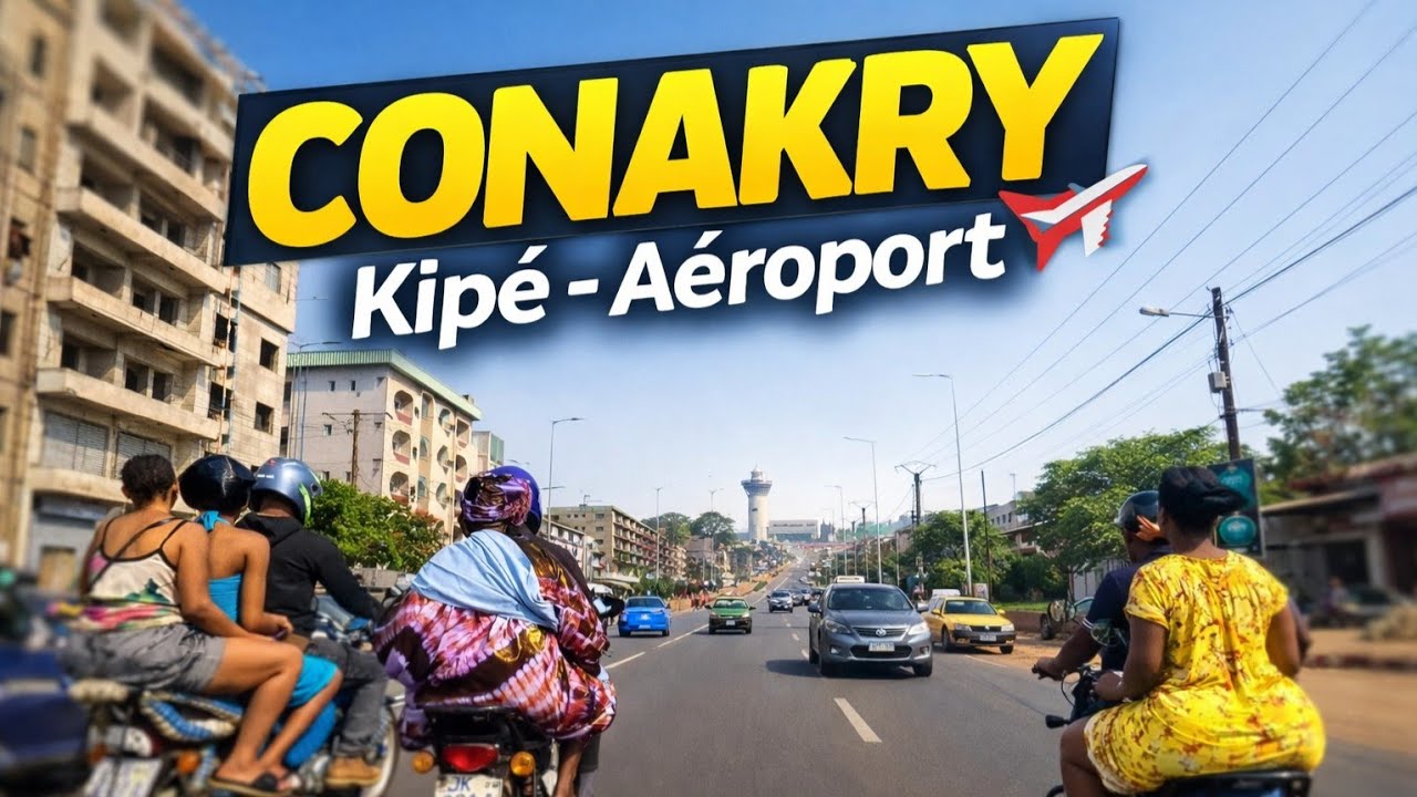 Conakry 2026 : En route sur l’axe Kipé – Aéroport | Circulation réelle