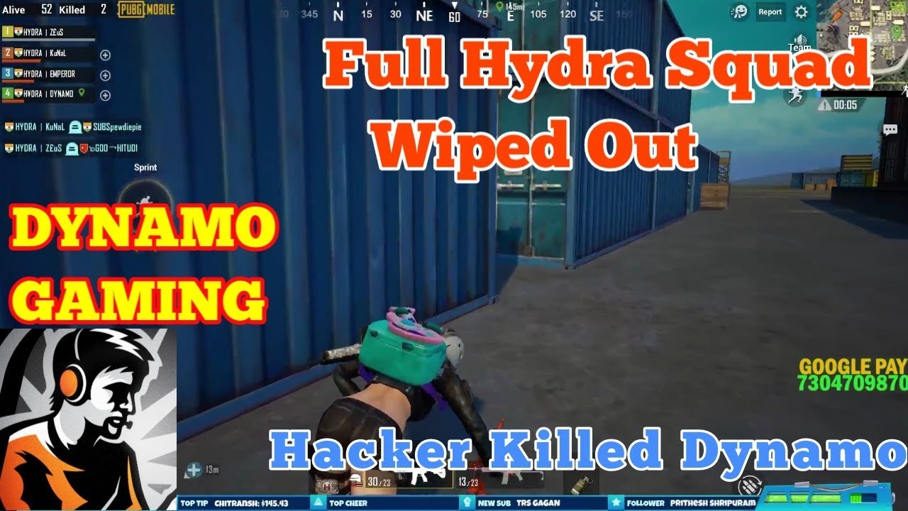 Hacker killed Dynamo, Emperor, Zeus and kunal  Zeus Gaming  Emperor plays killed by HACKER   PUBG