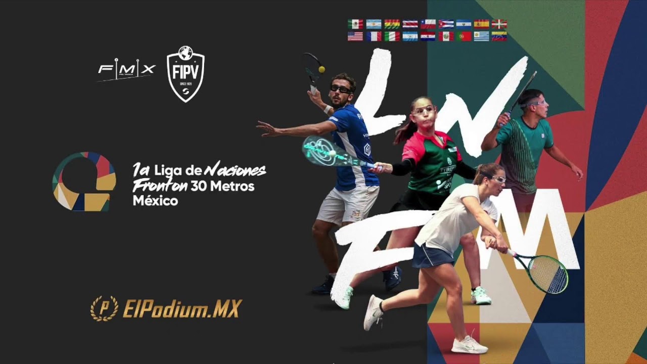 Liga de Naciones de Frontón 30 mts. GRAN FINAL. España vs México. Paleta de Goma Femenil.