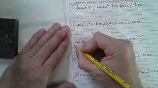 Unit 4 Worksheet 1 Writing In Cursive Video