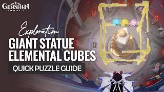Giant Statue Elemental Cubes Puzzle Quick Guide Temple Of Space Exploration Genshin Luna Vi