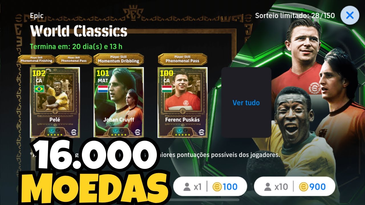 PACK OPENING ATÉ ZERAR A BOX EM BUSCA DOS 03 ÉPICOS NA BOX DO PELÉ NO EFOOTBALL MOBILE