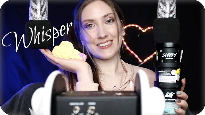 ASMR Lush Whispering w/ Ear to Ear Lid Sounds, Sleepy Lotion, Salt Scrub, Gentle Scratching & Soap 💋