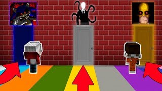 !NO ESCOJAS LA PUERTA EQUIVOCADA! SONIC.EXE, SLENDERMAN, LOS SIMPSON - MINECRAFT