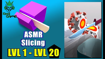 ASMR Slicing - LVL 1 - 20 Gameplay Walkthrough🎮👑