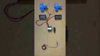 Two DC Fan Motor &amp; Two Voltmeter Powered By Mini Gear Box Coreless Motor • DC Motor #dcmotor #shorts
