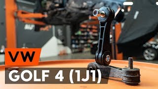 Udskiftning af Stabilisatorbolt bag højre VW GOLF IV (1J1) - videoguide