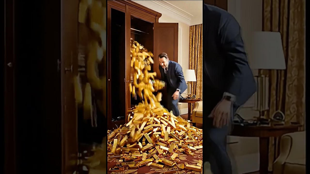 (Money Luck)There's gold bars pouring out of the closet 