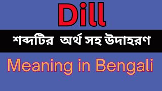Dill Meaning In Bengali /Dill mane ki