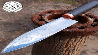 Forging a Kitchen KNIFE out of Rusted BEARING