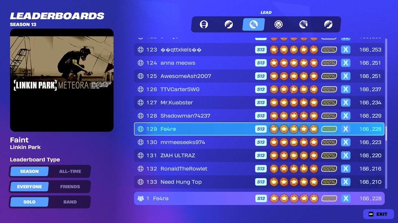 Faint By Linkin Park | Lead 100% Flawless | Fortnite Festival