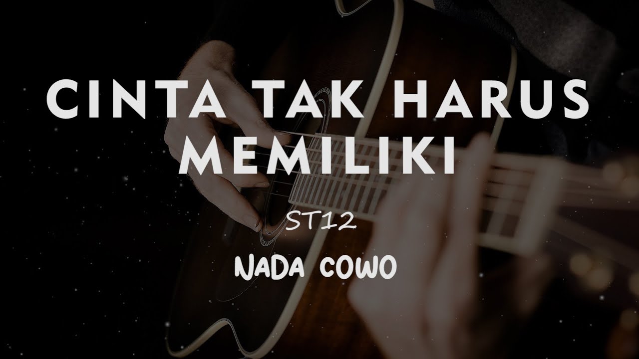 CINTA TAK HARUS MEMILIKI // ST 12 // KARAOKE GITAR AKUSTIK NADA COWO ( MALE )