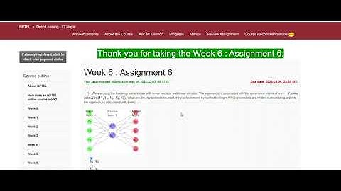Deep Learning -IIT Ropar Week-6 Assignment Answers ||| NPTEL || Jan 2024