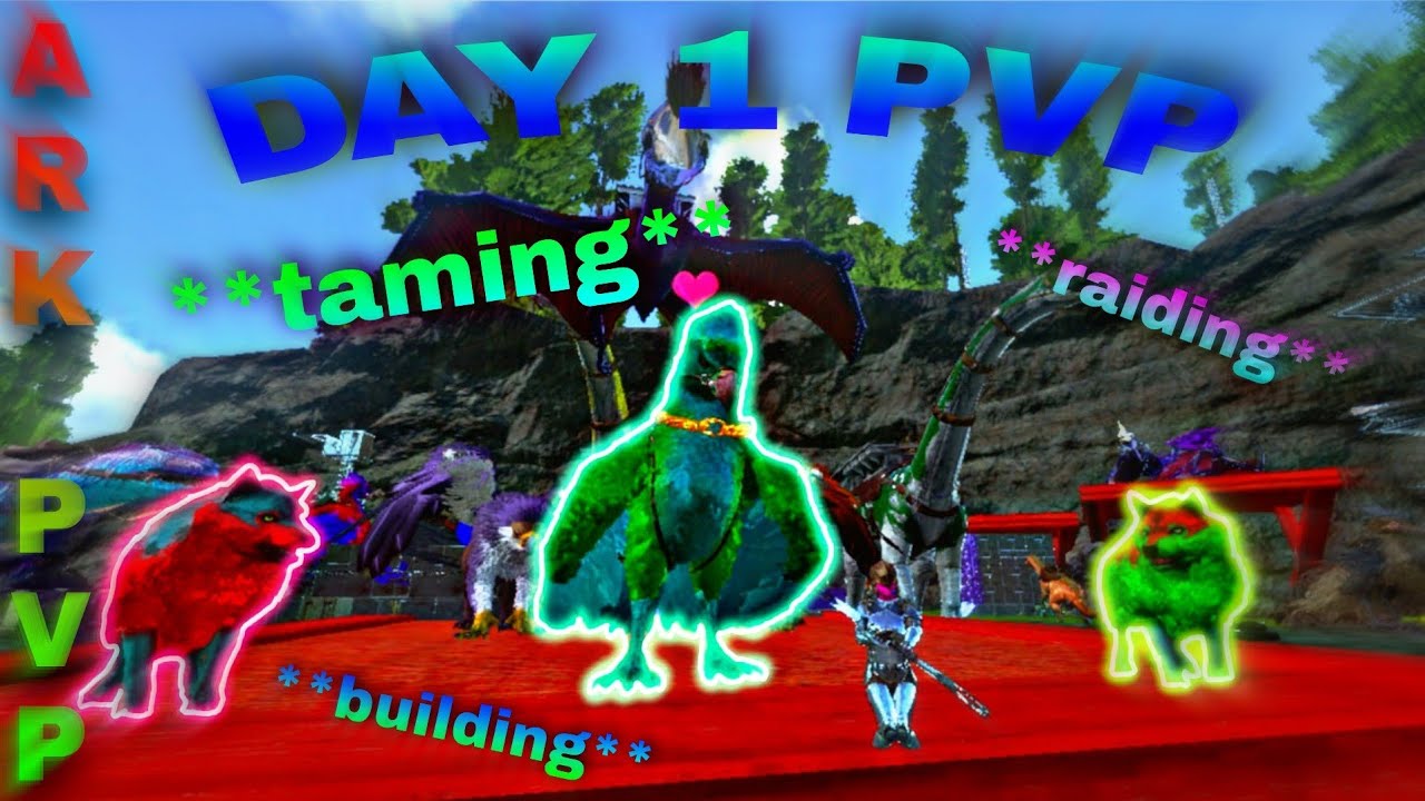 【ARK MOBILE 】FRESH STARTPVP ENEMY DAY 1( ark pvp Mobile)ark 