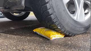 Crushing Crunchy & Soft Things by Car! EXPERIMENT: Car vs FAMILY SIZE Chip Bag screenshot 4