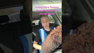 trying Ultra Fantasy Ruby Red Monster energy drink for the first time!