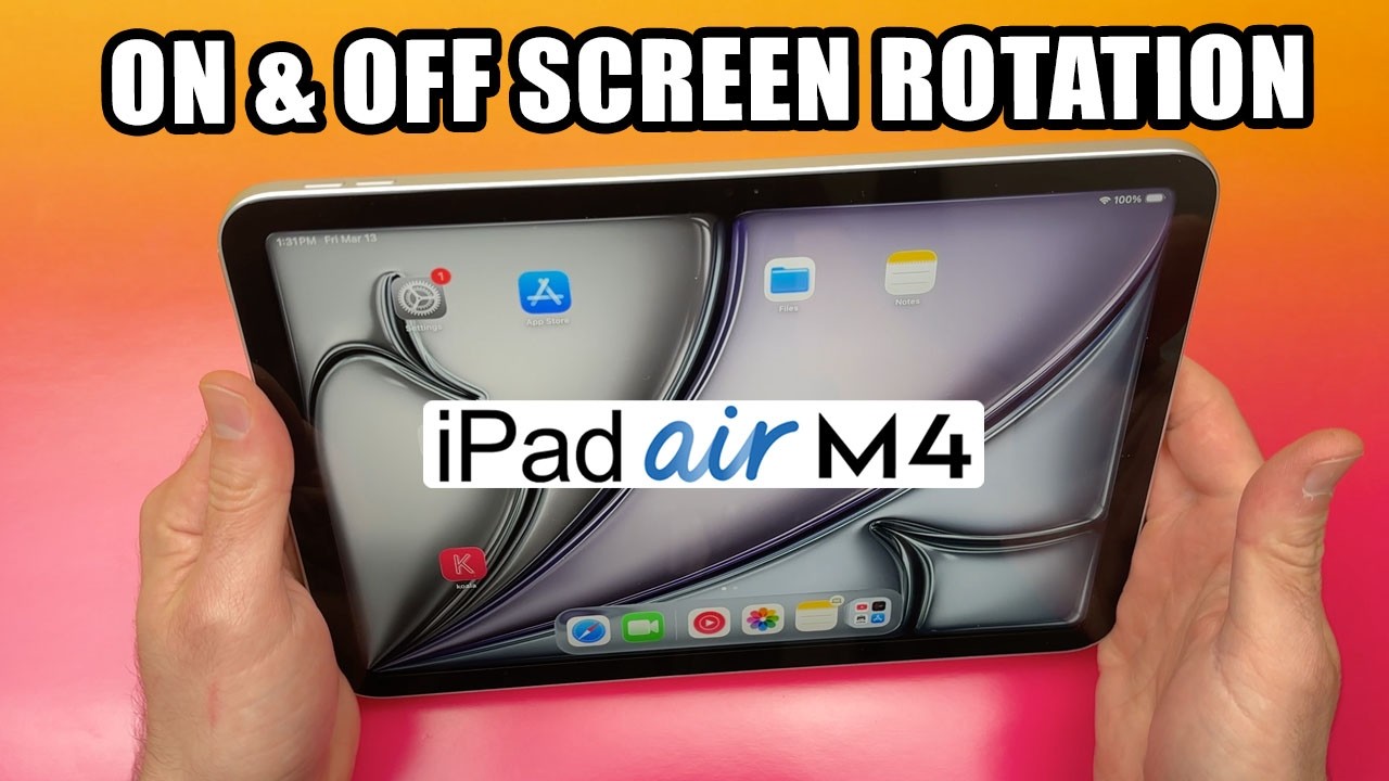 Ipad Lock Screen Rotation Passcode iPad Air M4 (2026) : How to Lock Unlock Screen Rotation - YouTube
