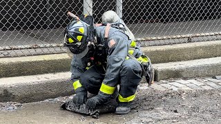 FDNY Manhattan 1080 Box 1243 Lithium Ion Battery that was inside a Garbage Truck on Fire