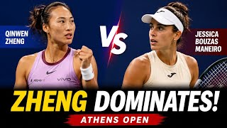 Qinwen Zheng vs Jessica Bouzas Maneiro Highlights | Athens Open 2026 | Zheng Dominates Round 1!