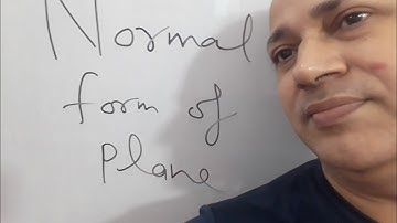 normal form of plane  in three dimensional 3d class 12 iit jee mains advanced by kota faculty