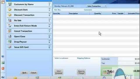 ACT-POS & Microsoft Dynamics Point-of-Sale 2009 from ACT-POS Chapter 2
