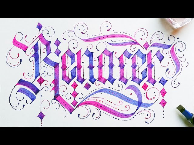 Gothic calligraphy - Calligraphy - Caligrafía Gótica - Pilot Parallel Pen - Blackletters