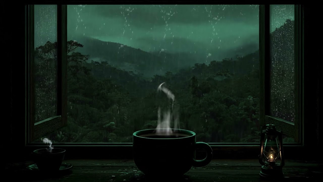 Calm Rainy Night in a Cozy Bedroom | Soothing Sounds for Relaxation and Better Sleep