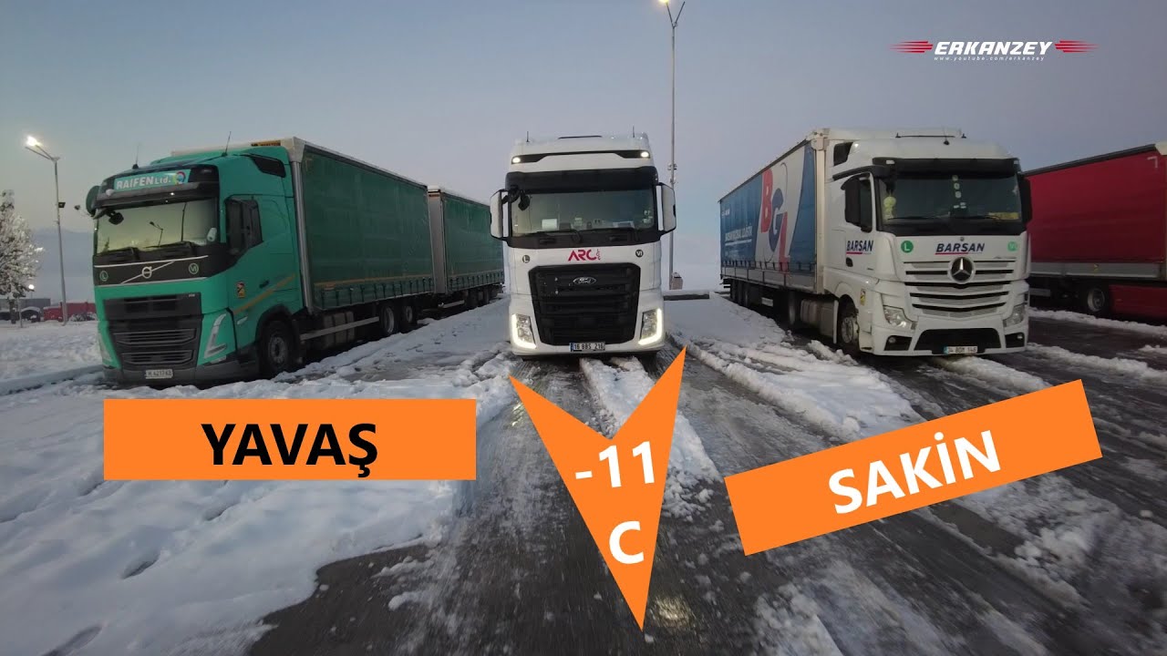 Sisli ve Buzlu Yolda Tır Sürüyorum  -11 C Dereceye Düştü