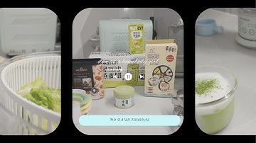 what I bought last week, make oat milk matcha latte, wing bean salad recipe