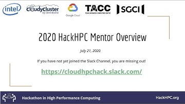 HackHPC PEARC20 Mentors Overview (7/21/20)