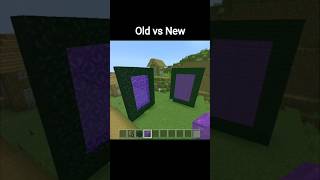 Old vs New portal in Minecraft #shorts