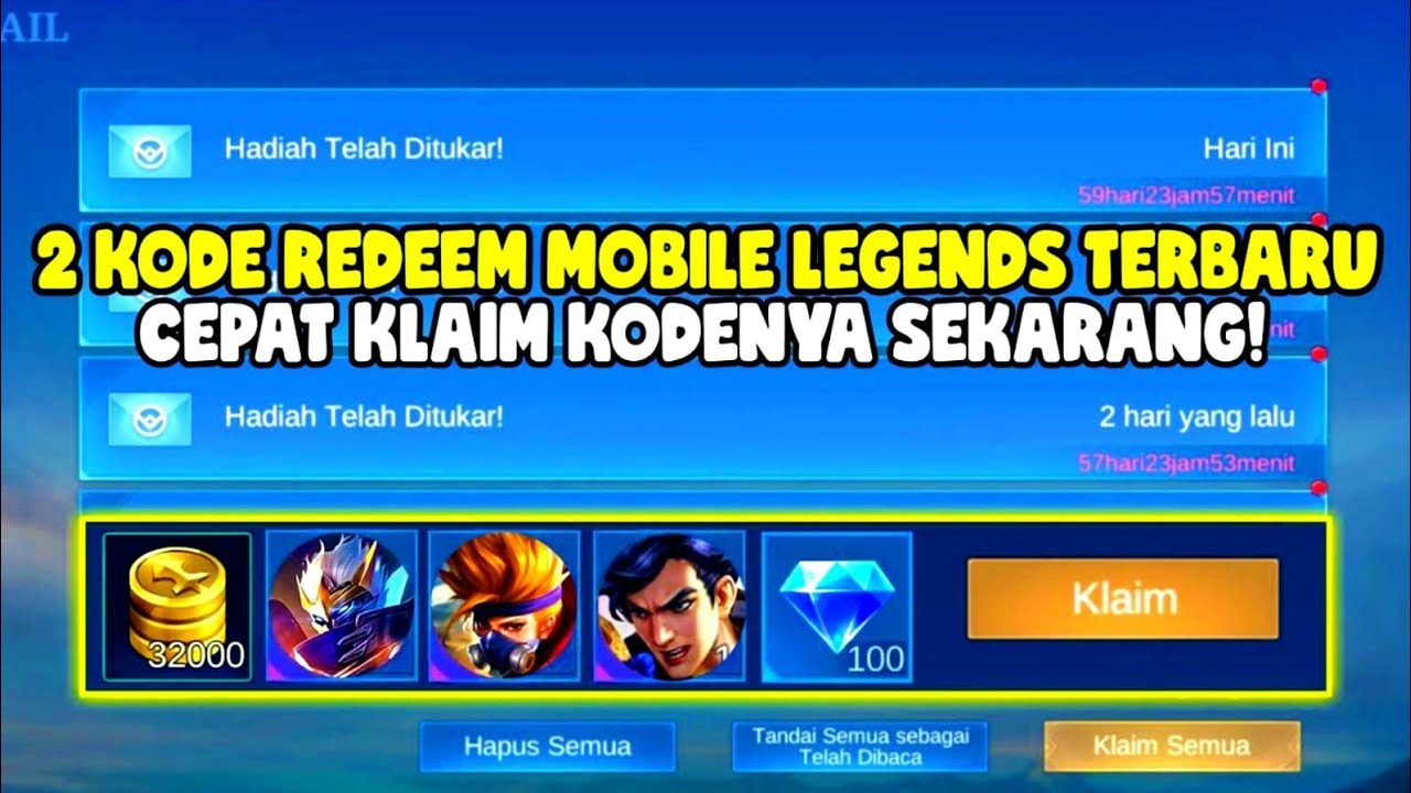 UPDATE! 2 KODE REDEEM ML 2023 HARI INI | KODE REDEEM MOBILE LEGENDS ...