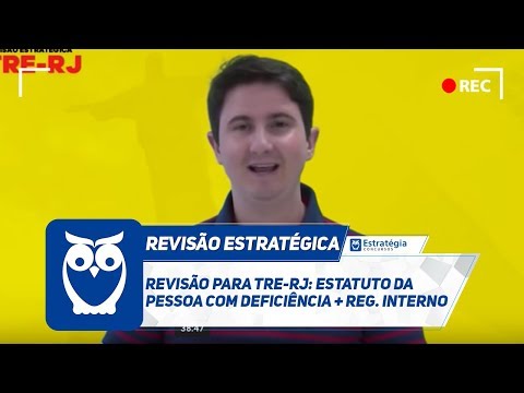 Revisão Estratégica para TRE-RJ - Estatuto da Pessoa com Deficiência + Reg. Interno | Ao vivo - Revisão Estratégica para TRE-RJ - Estatuto da Pessoa com Deficiência + Reg. Interno | Ao vivo