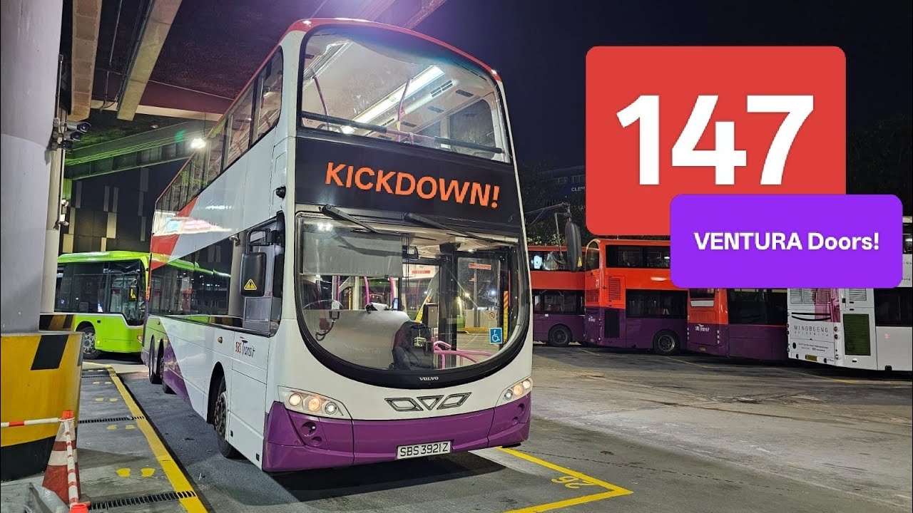 [SBST] VENTURA DOORS! KICKDOWN On SBS3921Z Service 147. Volvo B9TL WEG2 Batch 3