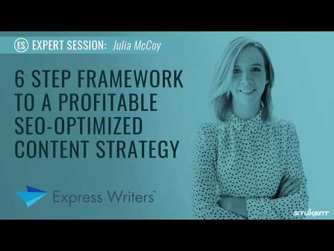 6 Step Framework to Profitable SEO-Optimized Content Strategy - Julia McCoy