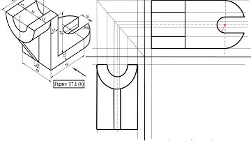 Engineering Drawing Tutorials Sectional and Auxiliairy Views with Front view & Side view T 7 1 b   Y
