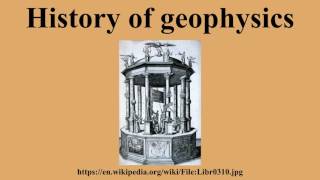 History of geophysics