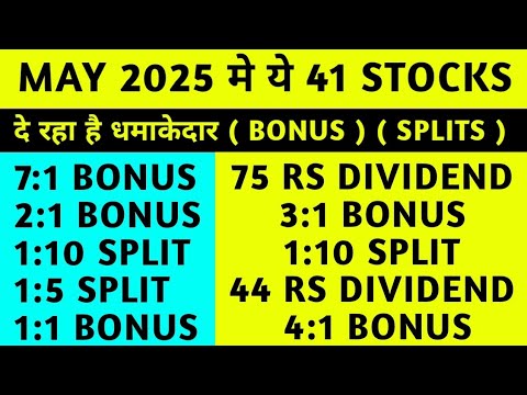 Top 41 Bonus, Split & Dividend Stocks In 2025 | Bonus shares | Split share | Dividend Stocks 2025