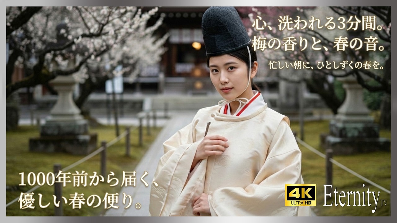 Angelique Yuu [4K] 【朝の癒やし】梅の香りに包まれて。学問の神様が愛した「春の兆し」と道真公の物語｜Yuu's Morning Radio 通常サイズ