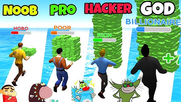 Money Run 3d - Gameplay Walkthrough - When Pro Play Game NOOB VS PRO VS HACKER VS GOD in Game